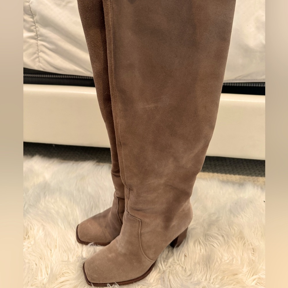 Dolce Vita Tall Boots in Truffle Suede 6.5